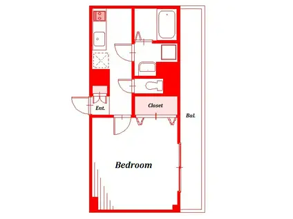 イル・クオーレ(1K/2階)の間取り写真