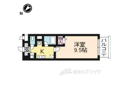 メゾンクレール3(1K/5階)の間取り写真