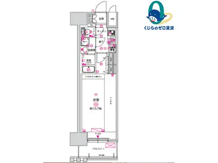 フィネス(2LDK/2階)の間取り写真