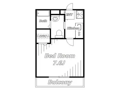 ソラリス(1K/2階)の間取り写真