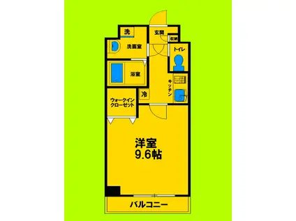 グルーヴ江坂(1K/4階)の間取り写真