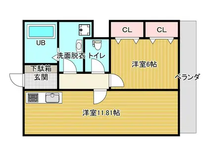 第1よしみビル(1LDK/5階)の間取り写真