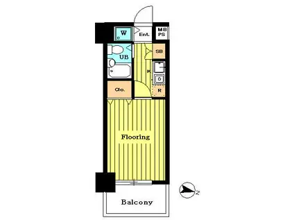 クレアシオン浅草(1K/10階)の間取り写真