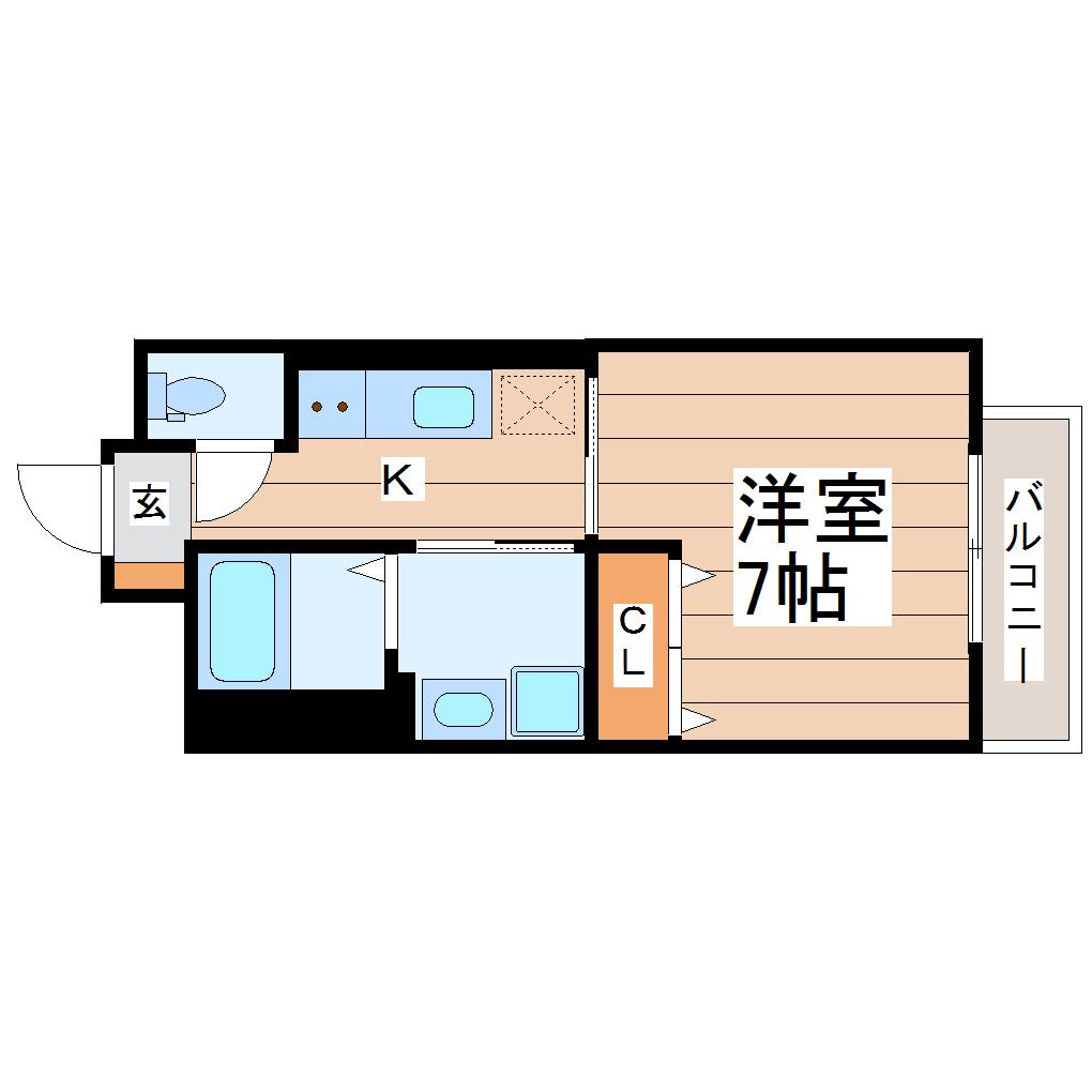 アークトゥルス(1K/1階)の間取り写真