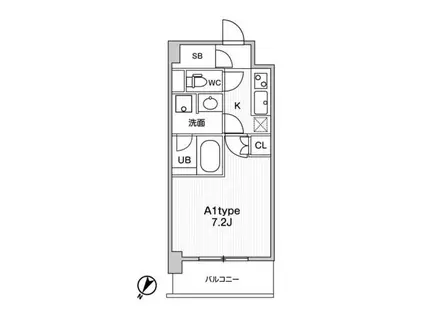 ジェーエムエフレジデンス町田(1K/3階)の間取り写真