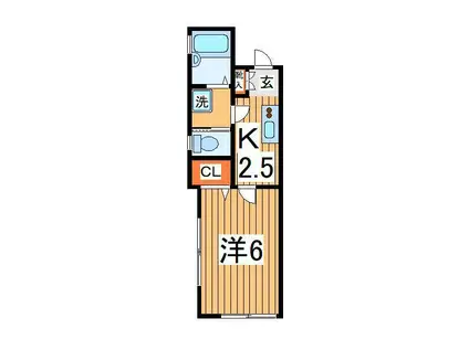 アパートメントK VOLⅢ(1K/2階)の間取り写真