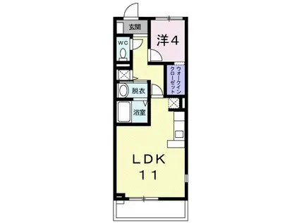 カーサフィオーレ(1LDK/3階)の間取り写真