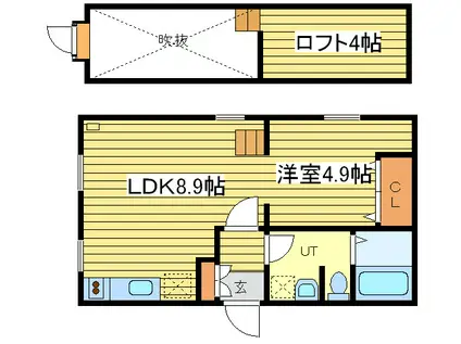 カーサロイヤル(1LDK/3階)の間取り写真
