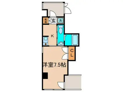 トゥール・ド・クラルテ(1K/2階)の間取り写真