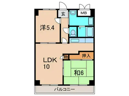 アビタシオンアールデコ(2LDK/2階)の間取り写真