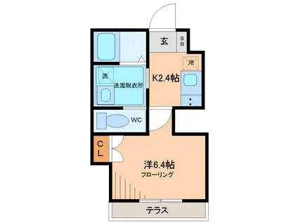 メゾン エラーブル(1K/1階)の間取り写真