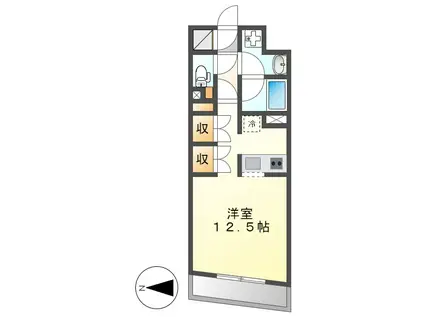 CORNES HOUSE NAGOYA(ワンルーム/5階)の間取り写真