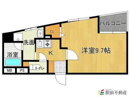 G-ONE室見STATION(1K/4階)の間取り写真