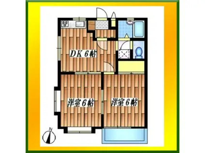 リールTANASI(2DK/2階)の間取り写真