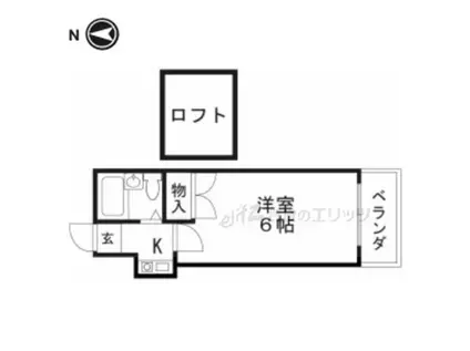 レステビュー桜ヶ丘北町(1K/2階)の間取り写真