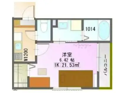 CEST SI BON(1K/1階)の間取り写真