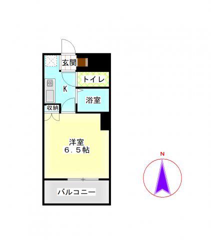 セントラルハイツ滝川(1K/4階)の間取り写真