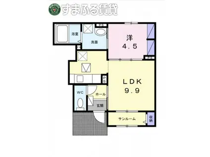ブリーゼ(1LDK/1階)の間取り写真