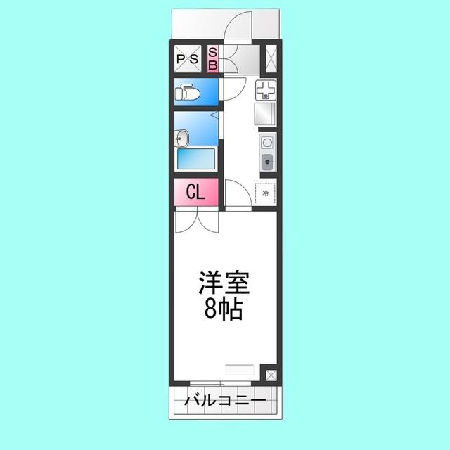 ヒストリカル堺(1K/7階)の間取り写真