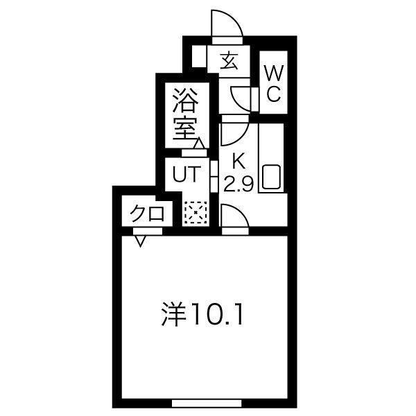 FILOA(1K/1階)の間取り写真