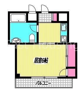 第八通南ビル(1K/2階)の間取り写真