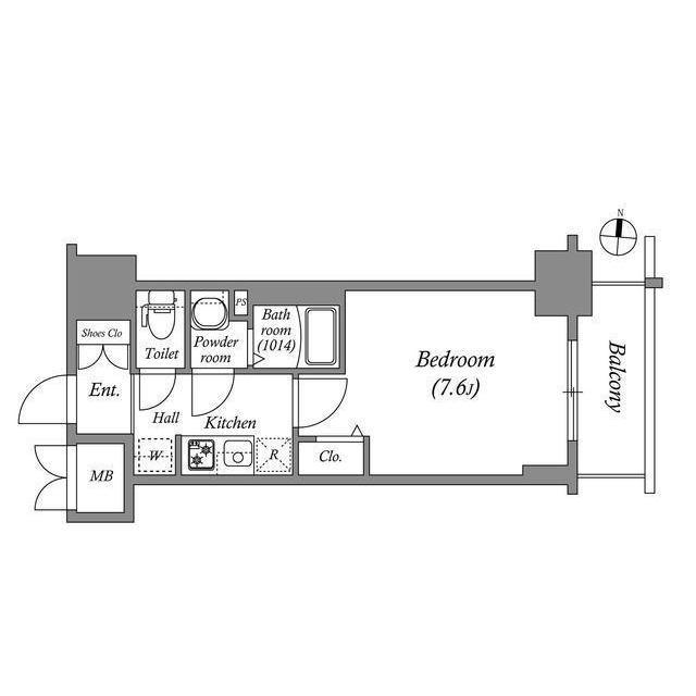 SHOKEN RESIDENCE名古屋(1K/6階)の間取り写真