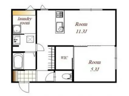 ATLAS202(1LDK/2階)の間取り写真
