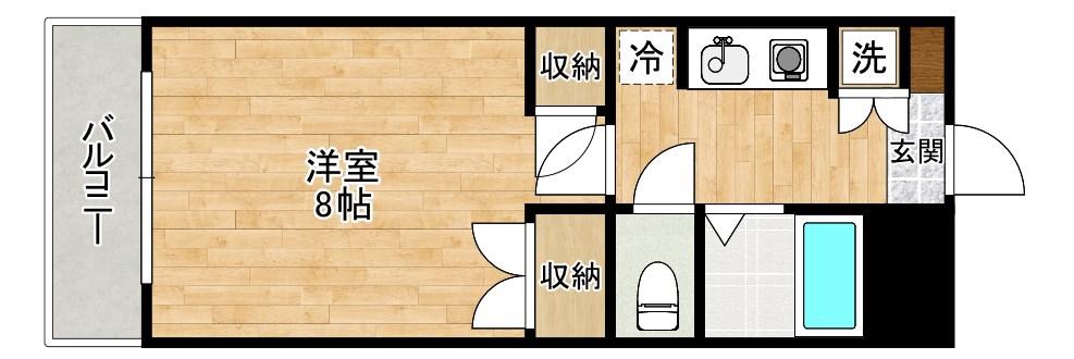 シティルーム境川(1K/5階)の間取り写真