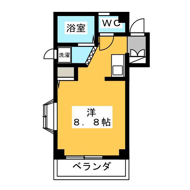 さくらそう(ワンルーム/2階)の間取り写真