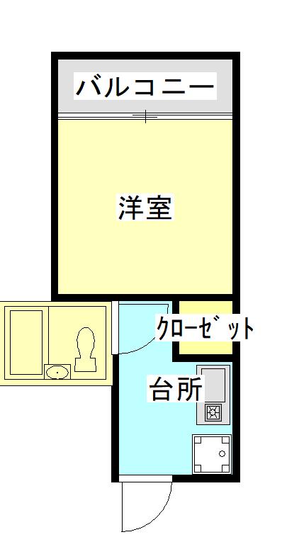 AN PALACE麻里布(1K/2階)の間取り写真