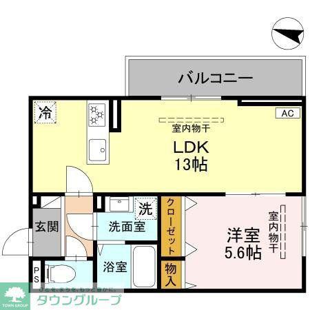 カーサ ルビア(1LDK/1階)の間取り写真
