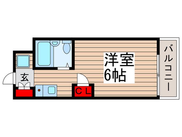 ベルシャトウ四谷(ワンルーム/1階)の間取り写真