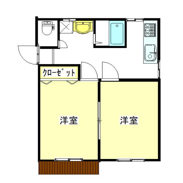 S&Kコーポ(2DK/1階)の間取り写真