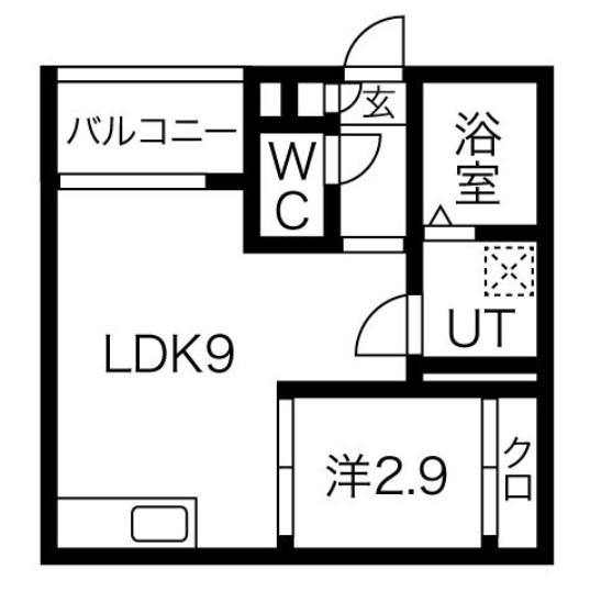 レガリスト山王5(1LDK/2階)の間取り写真