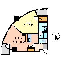 ドゥーエ上前津(1LDK/5階)の間取り写真