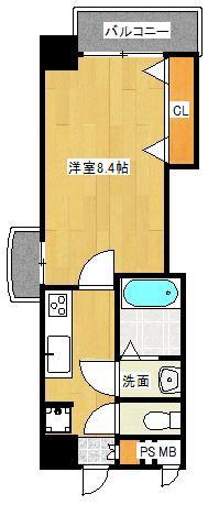 ラグゼ新大阪イーストI(1K/2階)の間取り写真