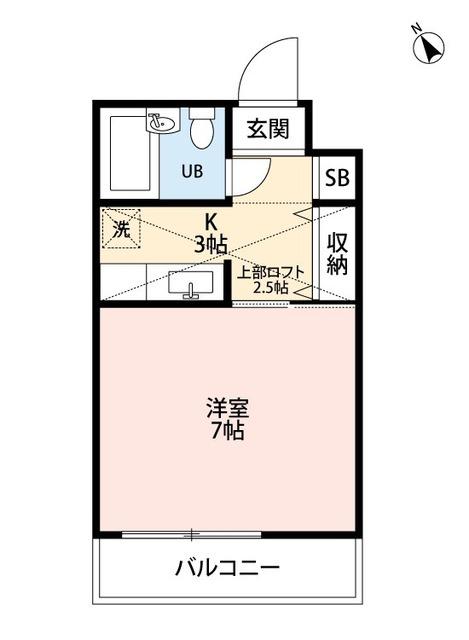 グレースメゾン(1K/2階)の間取り写真