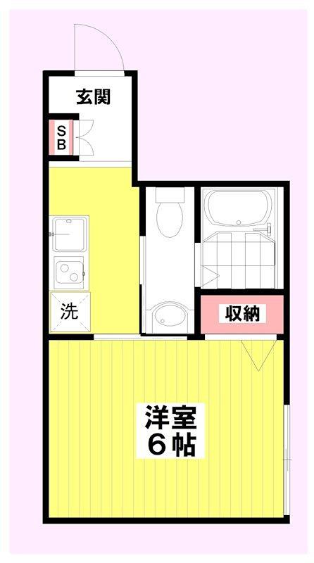 カルヴィ川崎(1K/1階)の間取り写真