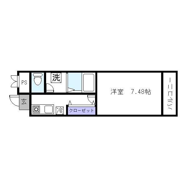 宝町スカリエッティ(1K/5階)の間取り写真