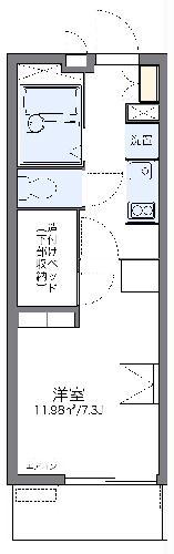 レオパレスヴィルヌーブ(1K/2階)の間取り写真
