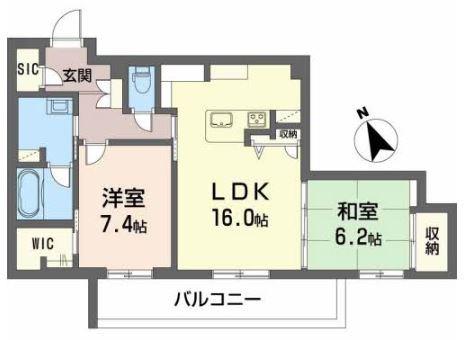 GRAND BLEU DE SASAOKA(2LDK/3階)の間取り写真