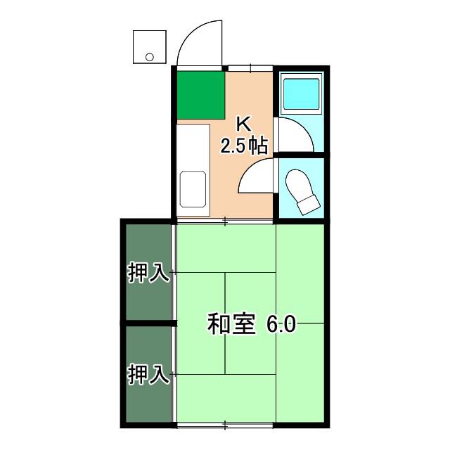 ブルーハイツ一宮東町(1K/3階)の間取り写真
