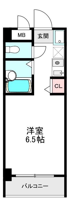 グレイス室見(1K/5階)の間取り写真