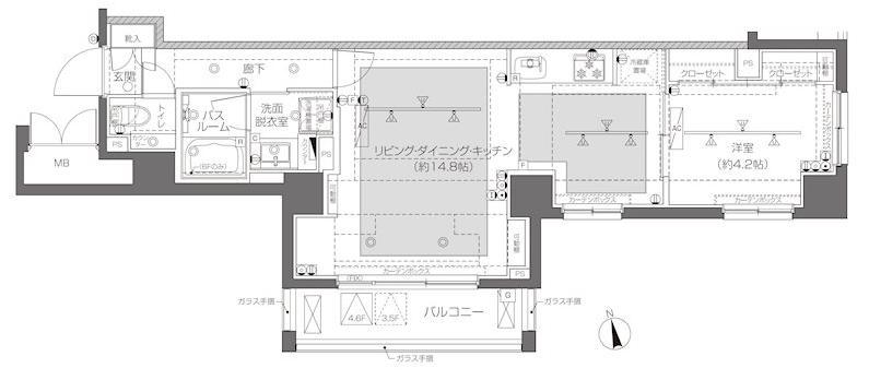 ZOOM大塚(1LDK/5階)の間取り写真