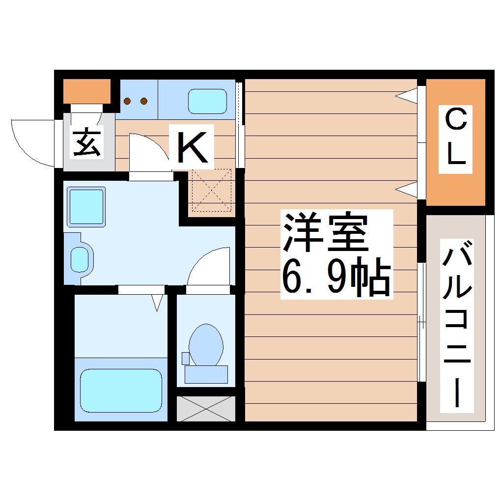 SLOW&EASY(1K/2階)の間取り写真