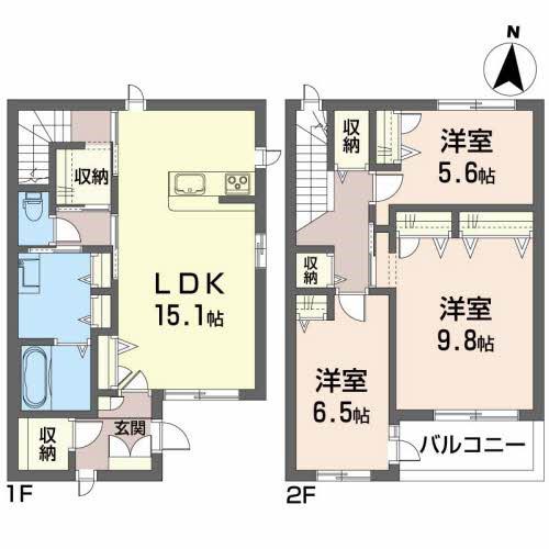 JR東北本線 矢幅駅 徒歩7分 2階建 築12年(3LDK/1階)の間取り写真