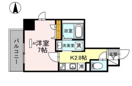 レリーフ南塚口(1K/3階)の間取り写真