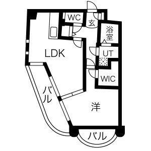 さくらHILLSYAGOTO(1LDK/3階)の間取り写真