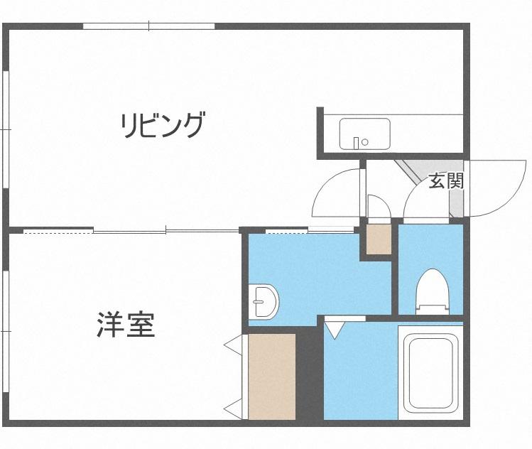 ティアラ学園前(1LDK/2階)の間取り写真
