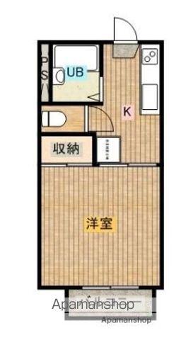 サニーヒルズ(1K/1階)の間取り写真
